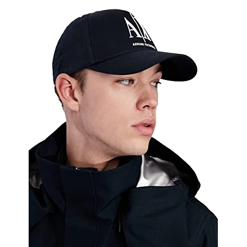 Offerta a tempo: Armani Exchange Logo Hat Cappellino da Baseball, Icon Navy, Taglia Unica Uomo - 20% da 50.00 € a 39.78 €