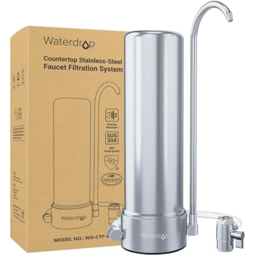 Offerta a tempo: Waterdrop WD-CTF-01 Filtro Acqua da Banco in Acciaio Inox, Filtro da 1 Anno - 0.00% da 84.99 € a 84.99 €