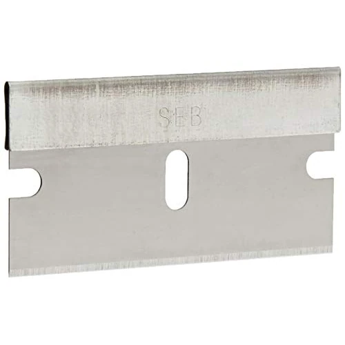 Amazon Basics maschio Lame per rasoio a bordo singolo, per raschietto, taglio scatole, 100 unità (Confezione da 1), con custodia a conchiglia