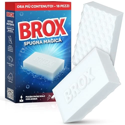 Offerta a tempo: BROX® 18x Spugna Magica – Spugne detergenti – Gomma per scarpe pulite – Gomma Magica rimuove macchie e sporco ostinato – Detergente per scarpe – Spugne Cucina - Spugne Piatti - 0.00% da 11.99 € a 11.99 €
