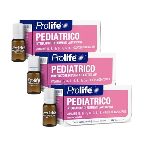 Offerta a tempo: Prolife Pediatrico - Integratore di Fermenti Lattici con Bifidobatteri, 3 Miliardi di Fermenti per Dose, 3 Pack da 10 Flaconcini da 8 ml, per Equilibrio Intestinale nei Bambini - 25% da 18.90 € a 14.16 €