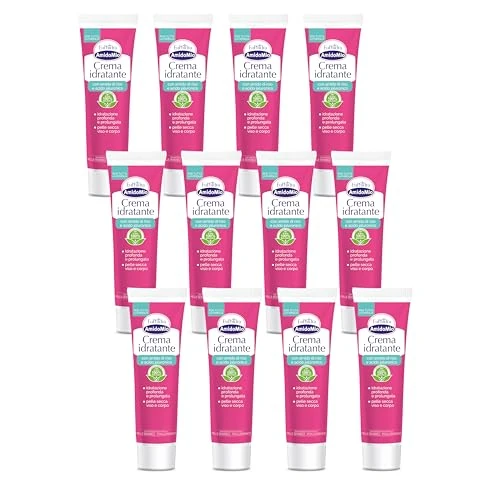 Euphidra – AmidoMio Feuchtigkeitscreme mit Reisstärke und Hyaluronsäure 12 Flaschen à 50 ml, für eine tiefgehende Feuchtigkeitsversorgung der Haut, leichte Textur, beruhigende und erfrischende Wirkung