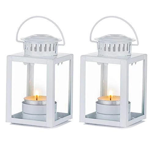 Offerta a tempo: Nuptio Lanterne Decorative, 2 Pezzi Lanterne A Candela Portacandele da tè al Coperto, Lanterne da Giardino Sospese Lanterna Portacandele per Festa di Compleanno Centrotavola Matrimonio Rilassante Spa - 20% da 18.96 € a 15.17 €