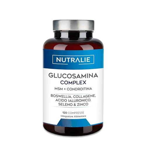 Oferta limitada: Glucosamina Condroitina y MSM Colágeno con Ácido Hialurónico, Boswelia, Selenio y Zinc - 120 Comprimidos Glucosamin Complex Nutralie de 29.90 EUR a 25.41 EUR (ahorro 15%)