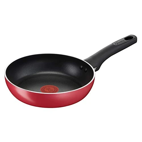 Lagostina Cucina Mediterranea - Sartén para inducción (20 cm de diámetro, aluminio antiadherente, con indicador de cocción Thermo-Signal), color rojo