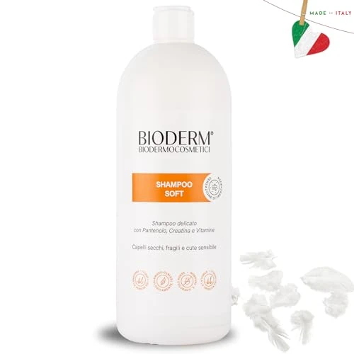 Bioderm Champú Soft 1000 ML- Champú delicado para cuero cabelludo sensible y cabello empobrecido – Champú anticaspa – Alivia la picazón y la dermatitis seborreica