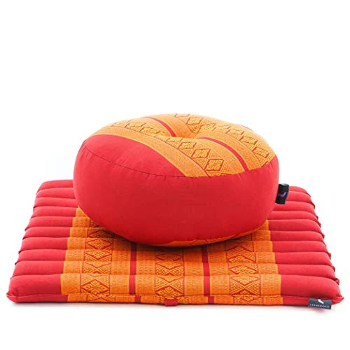 Oferta limitada: Leewadee Cojín de Meditación Compacto Zafu & Zabuton 50 x 50 cm Kapoc | Para personas bajas (hasta aprox. 165 cm) o poco espacio - eleva la pelvis para loto & Seiza, protege rodillas & tobillos de 66.58 € a 66.58 € (ahorro 0.00%)
