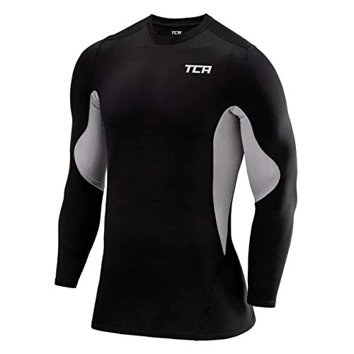 Limited-time offer: TCA Boys' SuperThermal Compression Base Layer Football Running Top Long Sleeve Thermal Under Shirt - Black/Cool Grey, 8-10 Years from 7.99 £ to 7.95 £ (save 0.5%)