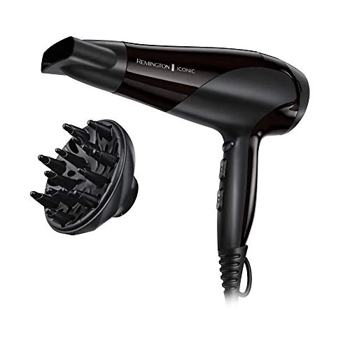 Limitiertes Angebot: Remington Haartrockner Ionen [leicht, Diffusor & Stylingdüse] schwarz (2200W, Keramik-Ionen: schonendes Styling & gleichmäßige Wärmeverteilung, 3 Heiz- & 2 separate Gebläsestufen + Abkühlstufe) D3198 von 29.99 EUR auf 29.99 EUR (Spare 0%)