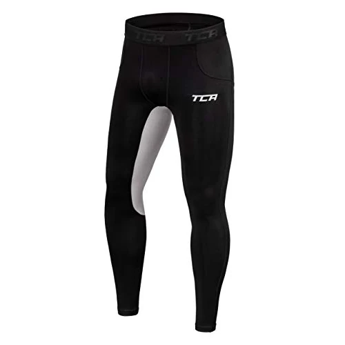 Offerta a tempo: TCA Superthermal Calzamaglia da Palestra Compresso Base Layer Termico da Corsa Bambino - Nero/Grigio Chiaro (Vecchio), M Ragazzi (8-10 Anni) - 62% da 20.99 € a 7.99 €
