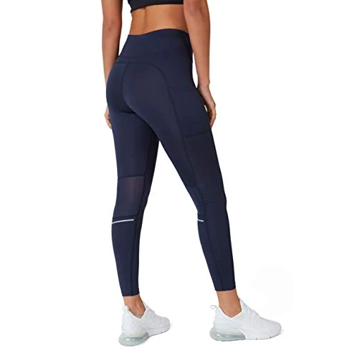 TCA Mallas/Leggings Performance SuperThermal Talle Alto para Mujer - Azul Oscuro, S