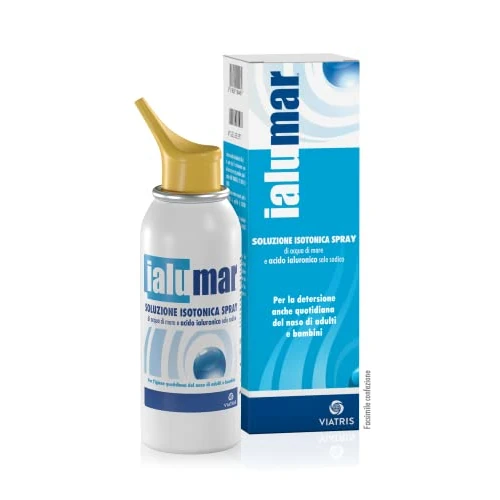 Ialumar, Soluzione Isotonica Spray con Acqua di Mare e Acido Ialuronico per la Detersione quotidiana del Naso di Adulti e Bambini, 100 ml