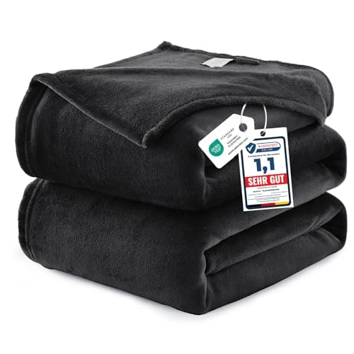 Oferta limitada: WAVVE Manta Extra Grande para Cama 180, Manta Franela para Sofá 230x270 cm, Sobrecama Suave, Cálida, Transpirable (270x230 cm, Negro) de 29.99 € a 29.99 € (ahorro 0.00%)