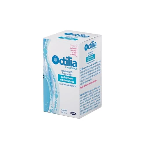 Offerta a tempo: Octilia Lacrima | Gocce Oculari con Acido Ialuronico 0,3%. Flacone Da 10ml. Azione Idratante, Lubrificante E Protettiva, Applicabile Con Lenti a Contatto - 42% da 13.90 € a 8.00 €
