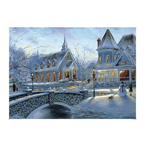 Limited-time offer: EACHHAHA Winter Jigsaw Puzzle - Romantic Town for Adults (Large 70x50cm/27.5x19.7in) - 1000 Piece Cardboard Puzzle - Relaxing Brain Teaser from 12.99 GBP to 11.04 GBP (save 15%)