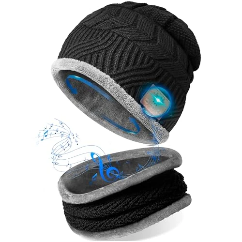 Tijdelijke aanbieding: Idee Cadeau Homme Bonnet Bluetooth - Noel, Saint Valentin, Anniversaire, Original Utile Connecte Ecouteur, Sport Ski Accessoire van 24.99 EUR naar 24.99 EUR (korting 0%)