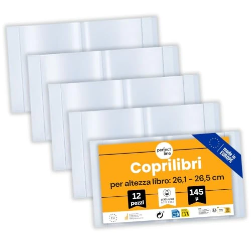 Limited-time offer: Perfect Line Pack of 12 Clear Book Cover, 10.43 x 21.26 Inch, Extra Strong and Durable from 11.99 £ to 11.99 £ (save 0.00%)