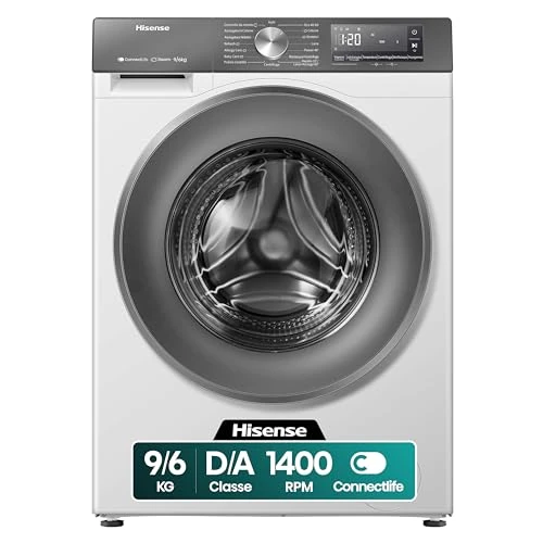 Tijdelijke aanbieding: Hisense WD3S9043BW7 Wasdroger, 9 + 6 kg, 1400 omw/min, 15 automatische programma's, stoom, invertermotor, energieklasse A-30%/D, led-display, grijs, wifi van 716.07 EUR naar 716.07 EUR (korting 0%)