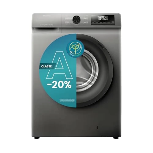 Hisense WF1Q8041BT – Washing Machine, Class A, 8 kg, 1400 rpm, Height 85 cm x Width 60 cm, White, Steam Function 99.9%, Fast Washing+, Automatic Wash, Delayed Finishing, Inverter Technology