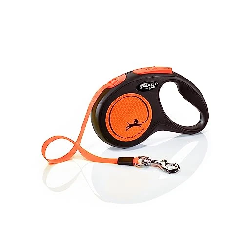Limited-time offer: Flexi New Neon Tape Orange Small 5m Retractable Dog Leash/Lead for Dogs up to 15kgs/33lbs from $32.85 to $32.85 (save 0.00%)