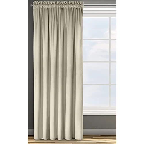 Offerta a tempo: Eurofirany ROSA Tenda in Velluto con Fettuccia Arricciatenda - 1 Unità, Soffice, Pannello, Drappo Classico, Glamour, Elegante, Soggiorno, Camera da Letto, 290 g/m2, 140x270 cm, Beige - 7% da 31.67 € a 29.43 €