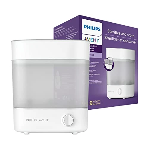 Philips Avent Flessensterilisator - Steriliseert in 10 mimuten - Tot 6 flessen - Geintegreerde lekbak - Eenvouidg schoon te maken - Ruimtebesparend - Blijft tot 24 uur steriel - SCF291/00