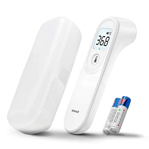 yuwell Babyvoorhoofdthermometer, Contactloze Infrarode Digitale Thermometer voor Volwassenen en Kinderen, Onmiddellijk Nauwkeurig Temperatuurpistool met Koorts Alarm en Opslaggeval