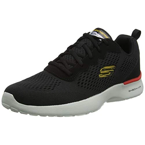 Skechers Damskie buty sportowe Synergy Loving Life, Czarna siatka PU szare wykończenie, 41.5 EU