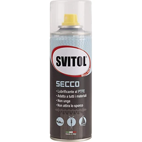 Svitol Lubrificante Spray Secco 200 ml al PTFE, adatto tutti i materiali, non unge, non cola, a lunga durata, resistente alle intemperie, universale