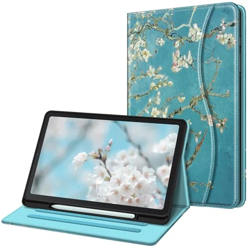 Limited-time offer: Fintie Multi-Angle Viewing Case for Samsung Galaxy Tab S6 Lite 10.4 Inch | Soft TPU Back Cover, Front Card Pocket, Drop Proof, S Pen Holder, Auto Wake/Sleep, Blossom from $20.99 to $20.99 (save 0.00%)