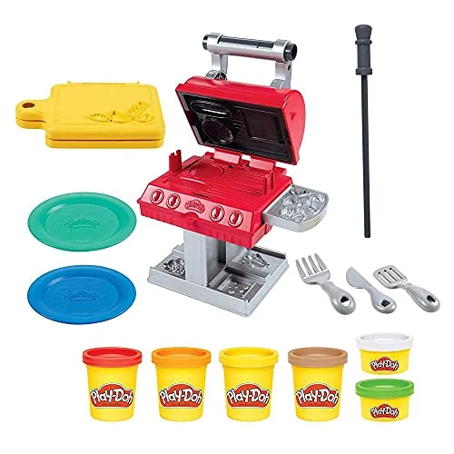 Limitiertes Angebot: Play-Doh Kitchen Creations Grillstation Spielset für Kinder ab 3 Jahren mit 6 Farben und 7 Zubehörteilen, Mehrfarbig von 18.32 EUR auf 18.32 EUR (Spare 0%)