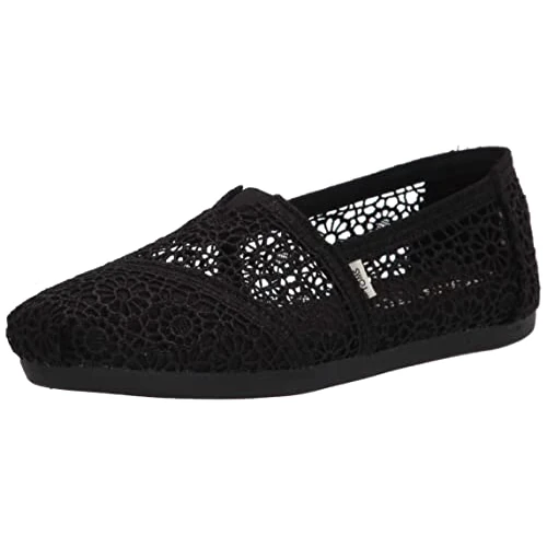 Offerta a tempo: TOMS Moroccan Corchet Alpargata, Mocassino Basso Donna, Nero, 38 EU - 0.00% da 34.40 € a 34.40 €