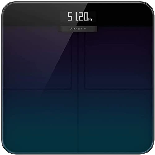 Offerta a tempo: Amazfit Smart Scale, Bilancia Pesa Persona Digitale Bilancia Pesapersone Impedenziometrica con 16 Indici di Misurazione Massa Grassa, Massa Magra e Metabolismo Basale, App per IOS e Andriod - 40% da 49.90 € a 29.90 €