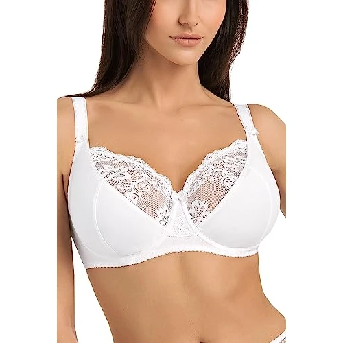 Offerta a tempo: Teyli Reggiseni Donna Cotone - Reggiseno Morbido Ferretto - Reggiseno Donna Spalline Regolabili – Reggiseni Finiture in Pizzo Bianco 3J - 25% da 29.62 € a 22.22 €