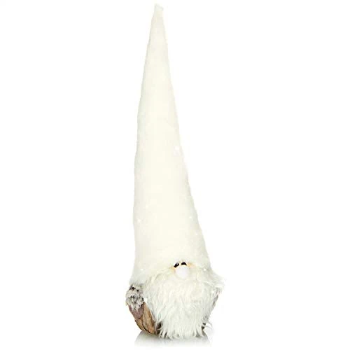 Offerta a tempo: com-four® Gnomo di Natale per decorazioni natalizie - Figura scandinava come oggetto decorativo - Gnomo svedese come decorazione da tavolo - Figura da collezione - Babbo Natale con corteccia - 30% da 12.99 € a 9.11 €