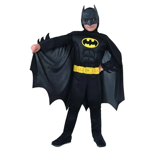 Zeitlich begrenztes Angebot: Batman 2-in-1 (Classic/Dark Knight) costume disguise boy official DC Comics (Size 3-4 years) with padded muscles von 44.90 € auf 44.90 € (0.00% Rabatt)