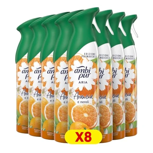 Offerta a tempo: Ambi Pur Deodorante Ambiente Spray, Confezione da 8 Deodoranti — 17% da 18,99 € a 15,71 €