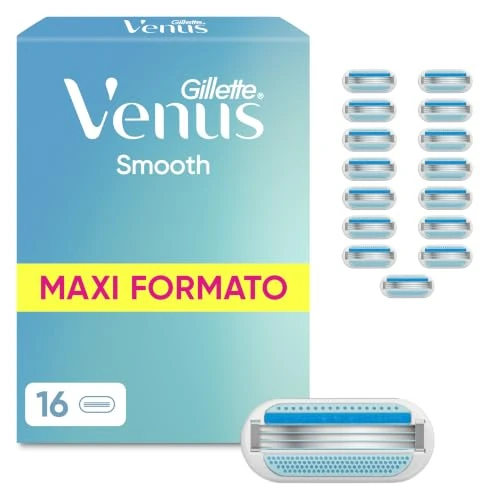 Offerta a tempo: Gillette Venus Smooth Donna Rasoio con 16 Lamette Di Ricambio - 35% da 42.90 € a 27.99 €