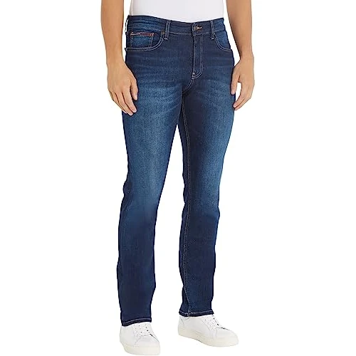 Tommy Jeans Ryan Rlxd Strght Asdbs denim broek voor heren, Aspen Donker Blauw Stretch, 29W / 34L
