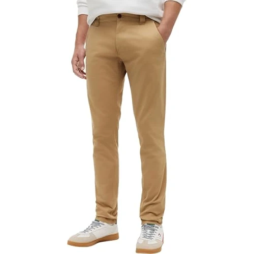 Tommy Jeans Pantalón chino Hombre TJM Scanton Chino Pant Slim Fit, Verde (Classic Khaki), 28W/30L