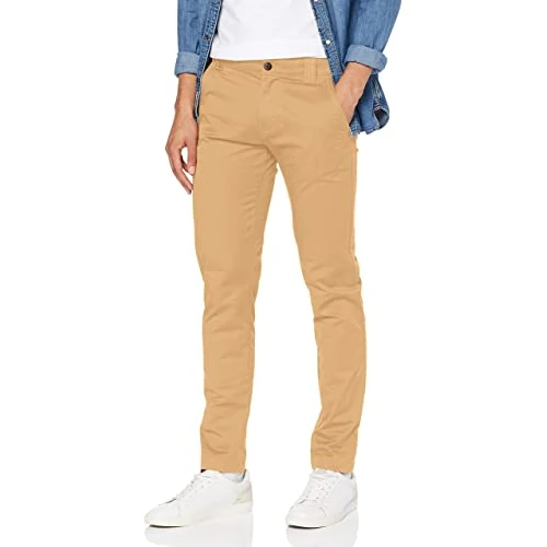 Tommy Jeans Pantalón chino Hombre TJM Scanton Chino Pant Slim Fit, Verde (Classic Khaki), 36W/34L