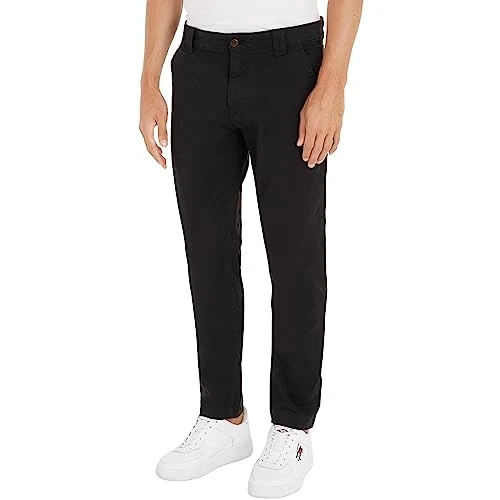 Tommy Jeans Chino Uomo TJM Scanton Chino Pant Slim Fit, Nero (Black), 38W / 32L
