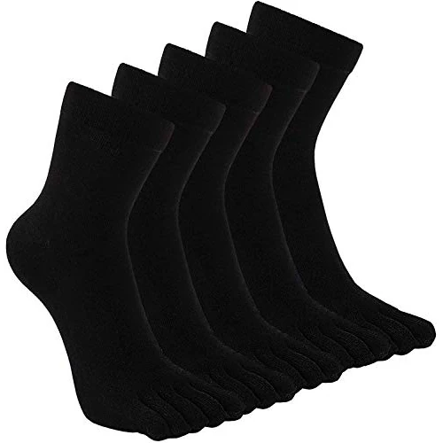 Oferta limitada: PUTUO Calcetines con dedos para hombre, calcetines con 5 dedos separados, calcetines deportivos de algodón para hombre, calcetines de 5 dedos, 5 pares, Negro, 44-47 de 19.98 € a 19.98 € (ahorro 0.00%)
