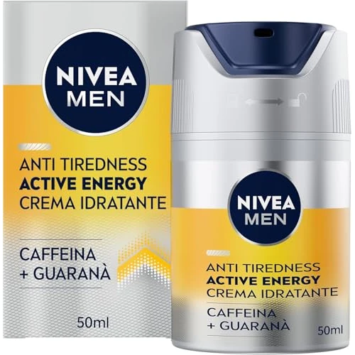 Offerta a tempo: NIVEA MEN Crema Viso Active Energy Anti-Fatica, 3 x 50 ml | Crema Viso Idratante Uomo con Caffeina 100% Naturale, Energizza e Rinfresca la Pelle, Riduce i Segni di Stanchezza - 0.00% da 25.49 € a 25.49 €
