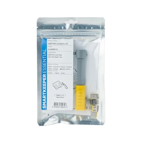 Offerta a tempo: SmartKeeper ESSENTIAL - 6 blocchi porta USB A con 1 chiave di blocco basico/giallo - 0.00% da 40.82 € a 40.82 €