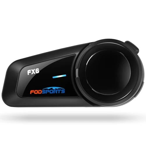 Offerta a tempo: Fodsports FX6 Interfono Moto Bluetooth, Fino a 6 Motociclisti, Distanza 1 Km, Riduzione Rumore, Audio HD Stereo, Radio FM, Auto Risposta, Controllo Vocale, Universale - 0.00% da 79.99 € a 79.99 €