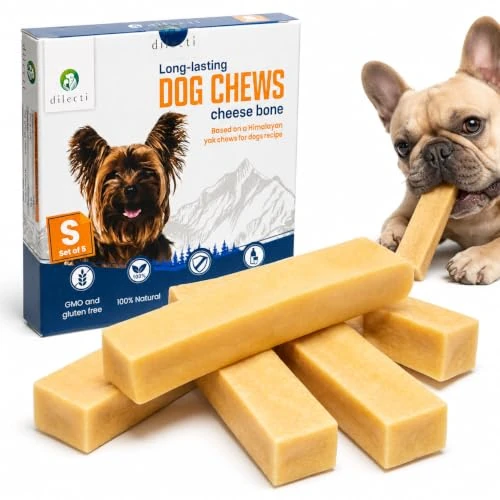 Tijdelijke aanbieding: Dilecti Natuurlijke Himalaya Kauwkluiven - Zeer Smakelijke, Harde en Duurzame Natuurlijke Kluiven die uw Hond een Tijdje Bezig Zullen Houden. (Maat S, set van 5) van 16.98 € naar 16.98 € (0.00% korting)