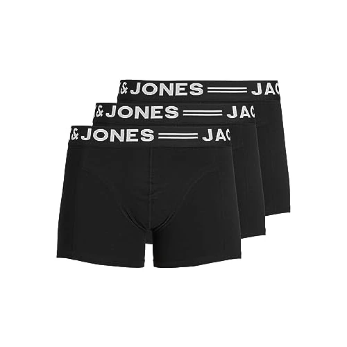 Offerta a tempo: JACK & JONES Sense Trunks 3-Pack Uomo Boxer Nero XL 95% Cotone, 5% elasthane - 34% da 29.87 € a 19.68 €