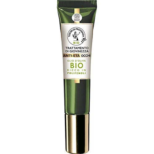 Offerta a tempo: Tesori di Provenza Contorno Occhi Anti-età, Trattamento di Giovinezza, con Olio d'Oliva Biologico, Ricco in Polifenoli Antiossidanti, 15 ml - 0.00% da 15.47 € a 15.47 €