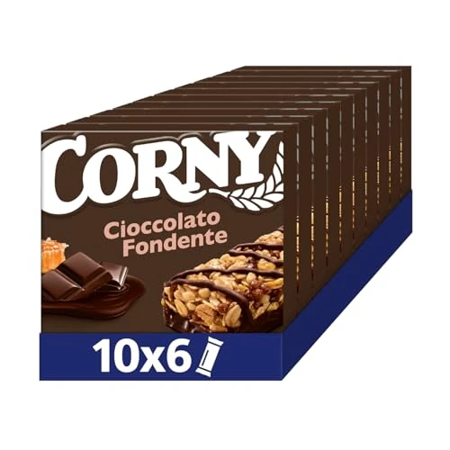 Offerta a tempo: Corny Original 60 Barrette Cereali Cioccolato Fondente, 10x6x23g - 15% da 24.99 € a 21.24 €